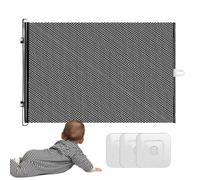 Pet Retractable Door Barrier, Dogs Gate, Safety Screen Fence Guard, Expandable Mesh Enclosure, Easy Install Divider, Ideal for Outdoor, House, Stairways, Play, Baby, Kids, Puppy, 50cm,58cm Size