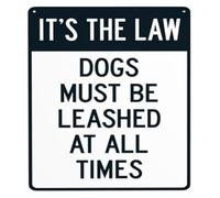 Pet Rule Metal Sign Dogs Must Be Leashed at All Times 12x8 Inch