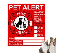 Pet Safety Sticker - Save Our Pets Window Cling, Adhesive Fire Rescue Alert Sign with UV Fade Resistant Material, Removable Design, Ideal for Doors Homes Pet Protection