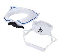 Pet Sailor Suit Pet Decoration Suit Cat Adjustable Hat Cat Adjustable Cloak Cat and The Hat Costume Sailor Costume