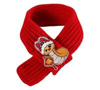 Pet Scarf, Year of The Snake Dog Scarf, Red Knitted Winter Scarf for Pets, Dog Costume for New Year, Holiday Pet Apparel, Warm Neck Scarf for Dogs and Cats, Fashionable Outfit for Pets