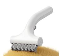Pet Shedding Rake Dematting Comb Animal Grooming Tool Removing Cleaning Device Coat Thinning Blade Hair Control Instrument Pet Care Accessory Curved Tooth Design Smooth Handling Short Hair