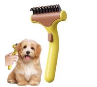 Pet Shedding Rake Dematting Comb Animal Grooming Tool Removing Cleaning Device Coat Thinning Blade Hair Control Instrument Pet Care Accessory Curved Tooth Design Smooth Handling Short Hair