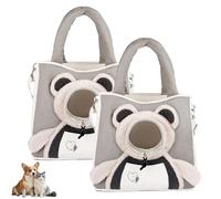 Pet Shoulder Carrier Bag, Portable Pet Shoulder Carrier for Small Cats, Head-out Style with Comfortable Canvas for Outdoor (2pcs)