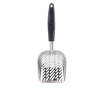 Pet Sifting Pet Cat Litter Litter Solid Metal Pet Collar Accesorios (Negro, Talla única)