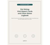 Pet Sitting Visit Report Cards and Client Notes Logbook: Daily Pet Care Records, Feeding Notes, Medication Tracker, Dog Walking Logs and Client Update Sheets for Pet Sitters