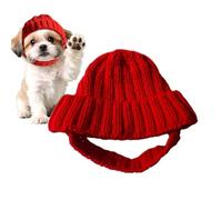 Pet Skullcap - 18x12cm Wool Elastic Insulated Guard Wearable, Gentle Snug Cold Shield Outfit | Breathable Handmade Hat Fashion Keepsake for Festive Events Family Gathering Outdoor Walk Holiday Po