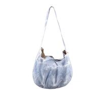 Pet Sling Carrier, Small Dog and Cat Shoulder Carrying Bag, Breathable Canvas Pet Travel Sling with Extra Outside Pocket and Safety Strap for Puppy Kitten Outdoor Walks Blue