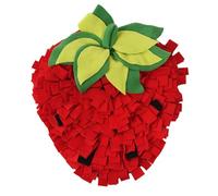 Pet Sniffing Mat, Interactive Slow Feeder, Strawberry Shape Mat, Pet Feeding Mat, Dog Slow Feed Mat, Pet Forage Mat Slow Feed Mat with Strawberry Shape For Dog, Puppy, Cat, Rabbit