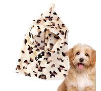 Pet Snood Hat - Warm Fleece Dog Neck Cover, Soft Leopard Print Headgear, Thermal Ear Protector, Stretchy Winter Scarf, Adorable Clothing Accessory Comfort with Dogs Cats Rabbits Chinchillas