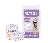 Pet Soft Pañales desechables para perros hembra, 20 unidades, súper absorbentes, desechables para perros con indicador de humedad