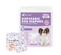 Pet Soft Pañales desechables para perros hembra, 50 unidades de pantalones desechables para temporada menstrual, pañales desechables súper absorbentes para perros hembras con indicador de humedad