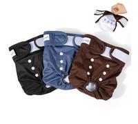 Pet Soft Pañales para perros para perras, 3 unidades de pantalones de celo para perras L, pañales lavables para perras, bragas para perros altamente absorbentes con cintura trasera a prueba de fugas