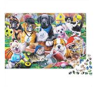 Pet Sports Fun Colourful Cartoon Pet Friends 1000 Pcs Jigsaws for Adults The Impossible Challenge Fun Present 70x50cm/1000pcs