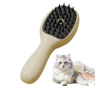 Pet Spray Comb, Steamy Brush Cleanser, Grooming Tool, Usb Rechargeable Design, Spa Massage Steamer, Ideal for Cats Dogs Small Animals, 3.54x2.76x1.69 Inches, Beige Violet Green