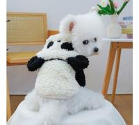 Pet Spring Bright Clothing Source Factory Otoño e Invierno Cálida Franela de Dibujos Animados Serie Transformación de Dos Piernas (Panda Baby Coat, M)