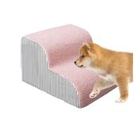 Pet Stairs - Corduroy Snow Fleece 28.35 Inches, Wide Pet Steps, Indoor Outdoor Ramp | Puppy Couch Ladder For Sofa Chairs SUV Bedroom Living Room Home Use