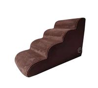 Pet Stairs - Dog Steps Bed | Sin tirantes para mascotas | Indoor Flexible Cat Ramp for High Bed | Dog Steps for Bed | Removable and Washable Training Ladder | 4 tercios High Density Foam Pet Stairs