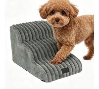 Pet Stairs - Plush Sponge Removable Washable 2 and 3 Step Ladder 40x40x31cm and 58x41x35cm | Soft Non Slip Pet Ramp for Small Dogs Elderly Cats Puppies Sofa Couch Apartment Balcony Terrace