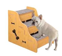 Pet Stairs - Puppy Climbing Ramp Stairs | Density Board, Carpet Cloth, Screws Dog High Bed Steps | For Indoor Bedroom Sofa Window Living Room RV Couch Furniture Apartment