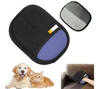 Pet Static Hair Removal Gloves - Two Way Brushing Hair Removal Gloves | Pet Hairs Remover | Reusable Pets Hairs Remover Glove | Lint Cleaner Portable Tool for Bedding Couch Carpet Mat Rug Furniture