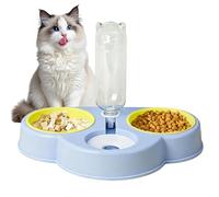 Pet Station - Dispensador de comida y agua para gatos de 3 cuencos, bandeja triple desmontable elevada, de gran capacidad, tarea de alimentación de animales, suministros para el hogar, tamaño