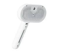 Pet Steam Brush, Multifunctional Shedding Comb, Soft Hair Cleaning Grooming Tool, Massage Bristles for Daily Pet Care, Cats Dogs, 7.87x4.53x2.76 inches, White, Green