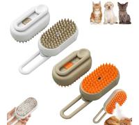 Pet Steam Groomer Comb,3 in 1 Cat Steam Brush Pet Hair Steamy Brushes,Pet Steam Spray Hair Removal Comb with Rotatable and Foldable Handle (W+K)