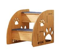 Pet Steps for Cats | Indoor Pet Stairs Dog Steps | High Bed Climbing Dog Bed Steps, Non-Slip Wooden Dog Stairs for Large/Medium/Small Dogs & Cats, Pet Supplies