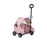 Pet Stroller - 4 Wheels Folding Pet Stroller For Small Dogs Cats,Lightweight Portable Dog Carriage, Puppy & Kitten Travel Carrier For Walking, Park, Beach, Shopping & Vet Visits