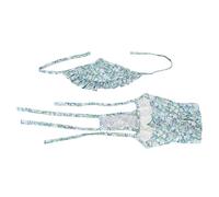 Pet Sun Proof Dress | Sun Protective Floral Princess Skirt Suit with Hat for Dogs/Cats | Fashion Suspenders for Small Pets | Comfortable Summer Outfit (M)