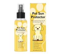 Pet Sun Protector, Spray de protector solar de perros, spray de bloqueo solar de mascotas, fórmula ligera e hidratante, secado rápido y no grasiento, ideal para perros
