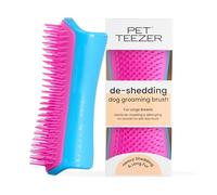 Pet Teezer Cepillo Deslanador Grande Pet Teezer para Perro - Cepillo para Perros Apto para Uso en Seco o en Mojado - para Reducir la Caída del Pelo - Azul y Rosa