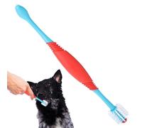 Pet Toothbrush, Double-Headed Dog Teeth Brush, 2.2x20.7cm/0.87x8.15 Inch Care Supply, Multi-Pet Use, Soft Bristles Cleaner, 1 Count for Home Travel Grooming Bathing Abs+rubber