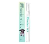 Pet Toothbrush Pen, Teeth Whitening Tool, 4.92x0.47in Stain Remover Gel, Easy Brushing Applicator, Natural Breath Freshener for Dogs, Puppies, Cats, Orals Care, Cleaning