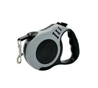 Pet Traction - Cuerda para caminar con hueso impreso, automático, color gris, 5 m