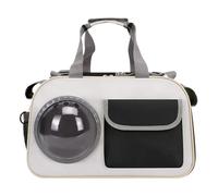 Pet Travel Backpack, Bubble Window Cat Bag, Breathable Soft-Sided Carrier with Ventilation Holes for Hiking Airplane Ride Vet Visit Motorcycle Trips School Adventure Outdoor Use for Small Pets