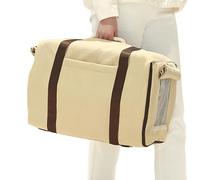 Pet Travel Carrier Cover, Breathable Polyester Crate Protector with Mesh Window, Handles, Non-Slip Bottom, for Puppy, Cat, Outdoor Travel, Airplane Use