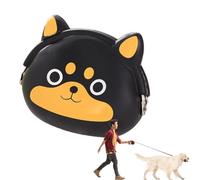 Pet Treat Bag - Silicone Dog Snack Holder 9.5x9.5x4cm | Waterproof Reward Pocket for Training Walking Hiking Travel Outdoor Feeding Storage Container Portable Pet Accessory Compact Durable Design