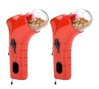 Pet Treat Launcher - 2 Pack Pet Snack Guns Shooter, Pet Training Food Dispenser, Interactive Puppy Award Snack Catapult Toys, Cat Snack Ejecting Feeder, Handheld Pet Treat Thrower for Dog Cat Exercise