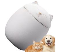 Pet Urn, Cat Box, Dog Ashes Keepsake, Waterproof Memory Holder, Lightweight Decorative Pet Memorial Supplies for Display Shelf Mantel Ceremony Fireplace with Paw Print Design 4.21 Inches