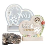 Pet Urn Resin Mold - Heart Shaped Epoxy Molds For Cat Dog Memorial | Hollow Decorative Plaster Mold For DIY Pet Ash Keepsake | Casting Molds - Memorial Craft