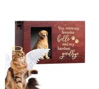Pet Urns for Dogs - Wooden Memorial Box with Photo Display, Pet Ashes Keepsake Storage Case for Collars Toys and Mementos, Elegant Remembrance TRIBUTEe | Suitable for Dogs Cats and Small Pets