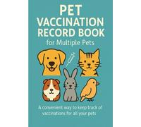 Pet Vaccination Record Book for Multiple Pets: All-in-One Health Log for Dogs, Cats, Rabbits, and More - Track Vaccines, Vet Visits, and Medical History