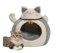 Pet Warming Bed - Semi-Covered Cat Puppy Nest for Cold Weather, Thick Cushioned Interior with Transpirable Fabric, Secure Private Space, Comfort Sleeping Gear, for Interior, Home, Shelter, Nighttime