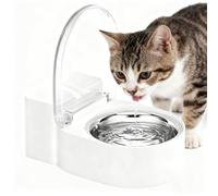 Pet Water Bowl - Inodoro Shaped Raised, Small Funny Pet Dish, Automatic Flow Water Bowl con diseño sin pill, Pets Drinking Accessory, Home Bathroom Living Room Kitchen Corner Feeding Station