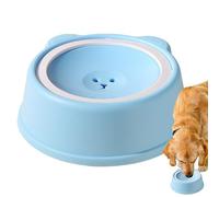 Pet Water Bowl, No-Tip Dog Dish, Slow Water Feeder, Portable Drinking Container, 9.45x9.45x3.27inches Spill-Proof Feeding Bowl Dispenser, Ideal for Dogs & Pets Travel Kit