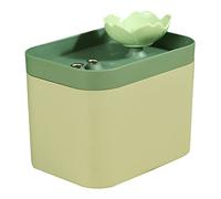 Pet Water Dispenser Automatic Circulating Flow Filtering Silent Water Fountain Drinking Bowl for Small Cats and Dogs (Green)