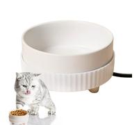 Pet Water Dispenser, Heated Water Dispenser For Cats, Noiseless CeramicWater Bowl Cat WaterFountain, Heating Animal Drinking Bowl For Kitten, Cats, Puppy