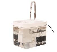 Pet Water Fountain, Transparent Cat Drinking Dispenser, Large Capacity, Recirculating Hydration for Multiple Pets (6.5x4.72x5.12 Inches), Cats Dogs Home Use